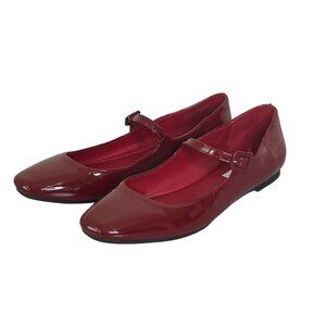 Steve Madden  Caddie Faux Patent Leather Mary Jane Deep Red Flats Size 8M